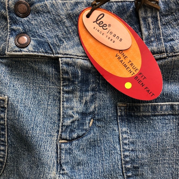 Long Lt.Blue Lee Women’s Jeans Stretch no gap waistband One True Fit Boot Cut - Picture 5 of 11